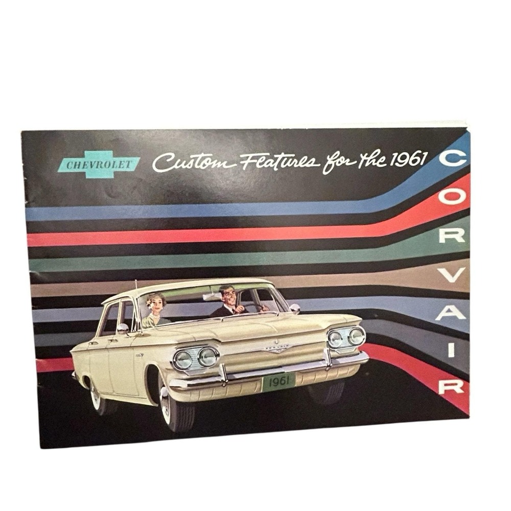 1961 Chevrolet Corvair Custom Features Original Auto Advertising Sales Brochure‎